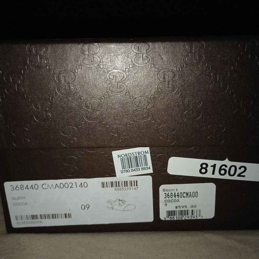 IOB Gucci Bamboo Accent Suede Brogues Men's Size: 9 - Picture 15 of 15